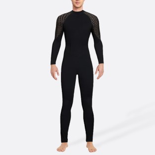 Black super stretchy men's full wetsuit