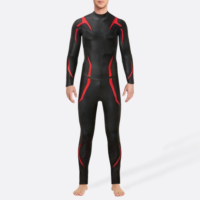 Super stretch smooth men's full body wetsuit