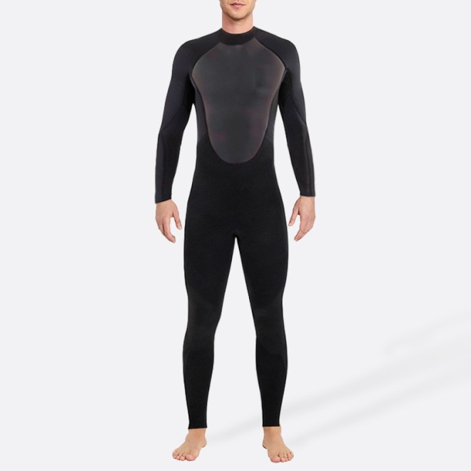 Classic simple stretch men’s full-length wetsuit