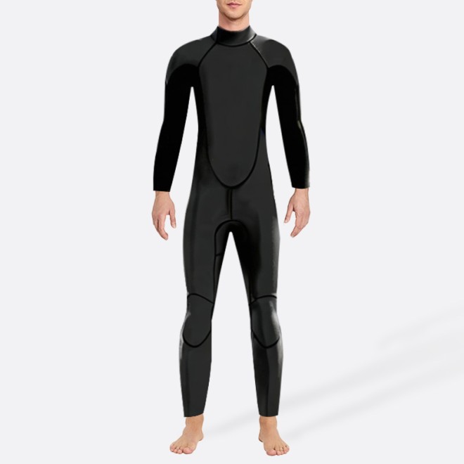 Stylish and sophisticated stretch men's full-body wetsuit