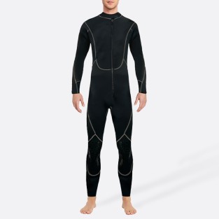 Thermal front zipper men's full wetsuit