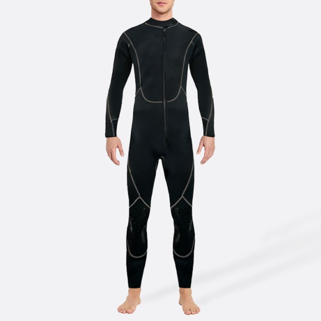 Thermal front zipper men's full wetsuit