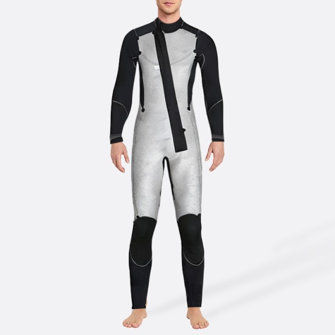 Skin-friendly and stretchy men's full-length wetsuit