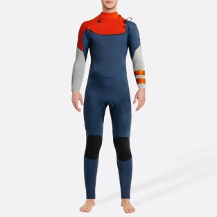 Color block fashionable stretch men's full wetsuit