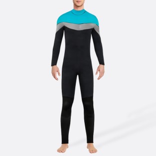 Chest zipper elastic men's full wetsuit