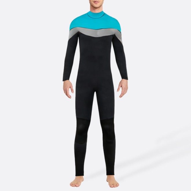 Chest zipper elastic men's full wetsuit