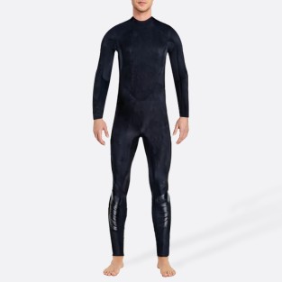 Exquisite black warm men's full-length wetsuit