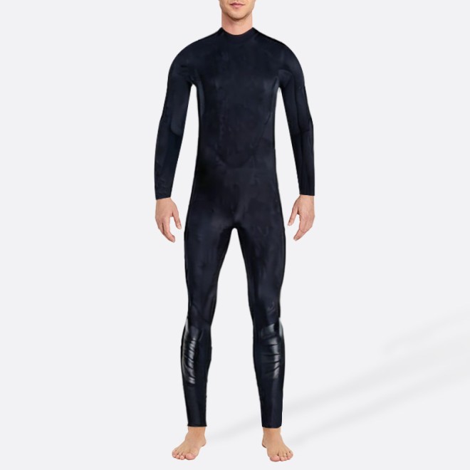 Exquisite black warm men's full-length wetsuit