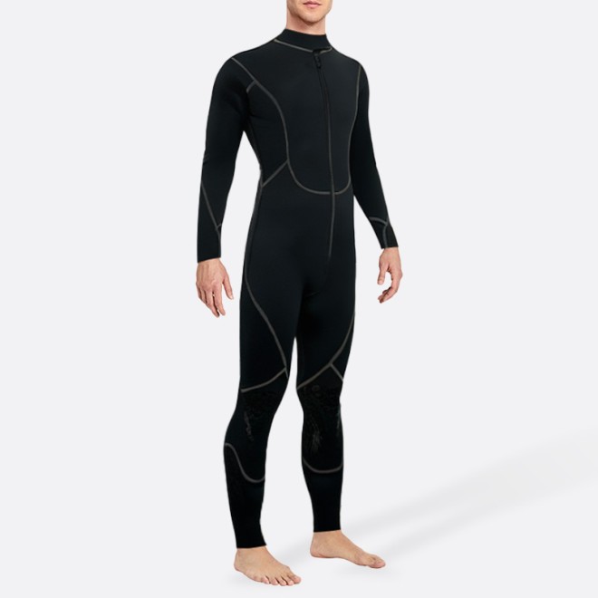 Thermal front zipper men's full wetsuit