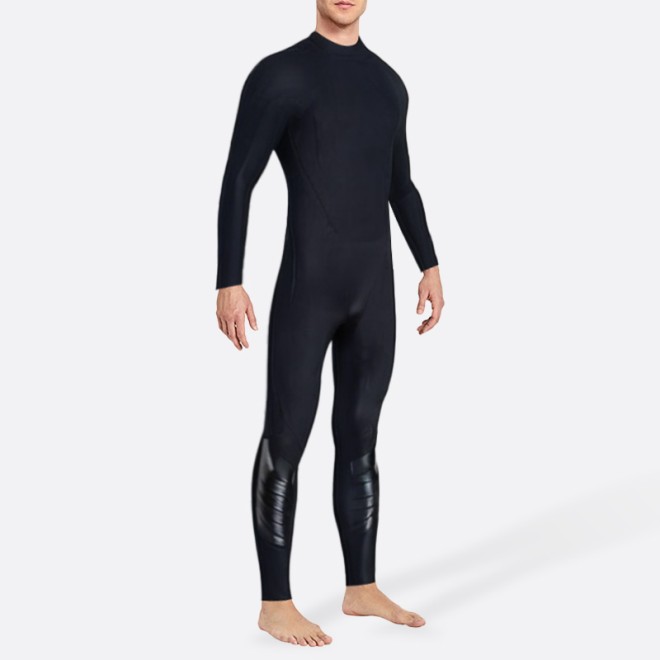 Exquisite black warm men's full-length wetsuit