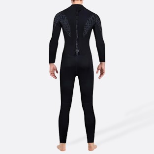 Black super stretchy men's full wetsuit