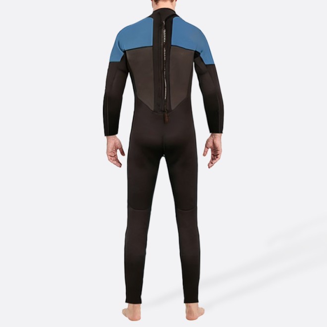 Contrast patchwork stretch men's full-length wetsuit