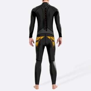 Stylish and sophisticated stretch men's full-body wetsuit