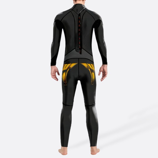 Stylish and sophisticated stretch men's full-body wetsuit