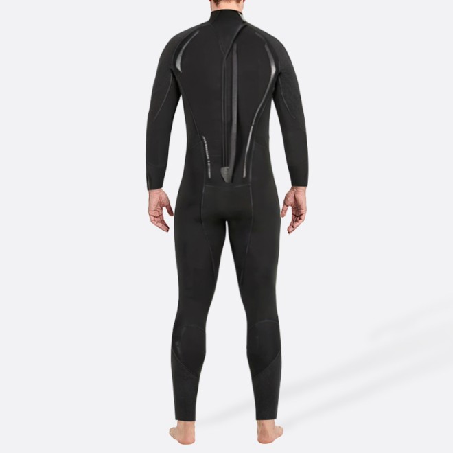 Sophisticated black stretch men's full wetsuit