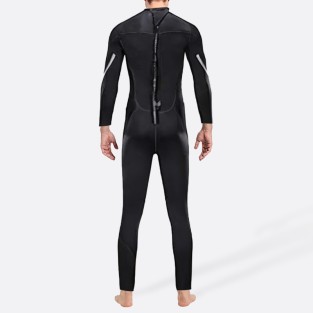Fashionable printed black men's full wetsuit