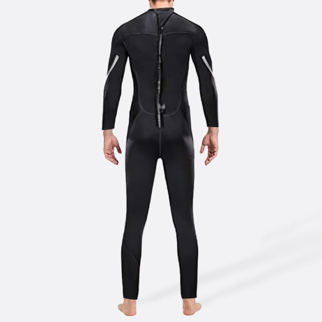 Fashionable printed black men's full wetsuit