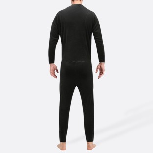 Warm black comfortable men's full wetsuit