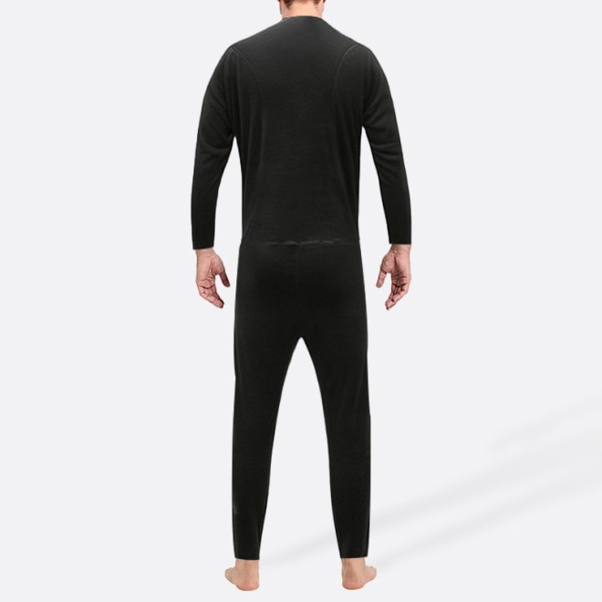 Warm black comfortable men's full wetsuit