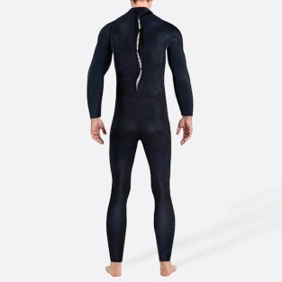 Exquisite black warm men's full-length wetsuit