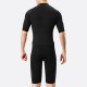 Black stretch sun protection men's short wetsuit
