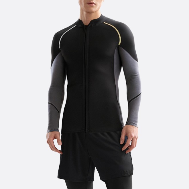 Stylish stretchy comfortable men's wetsuit top