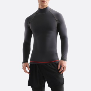 Sun protection black stretch men's wetsuit top