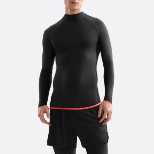 Simple black stretch men’s wetsuit top