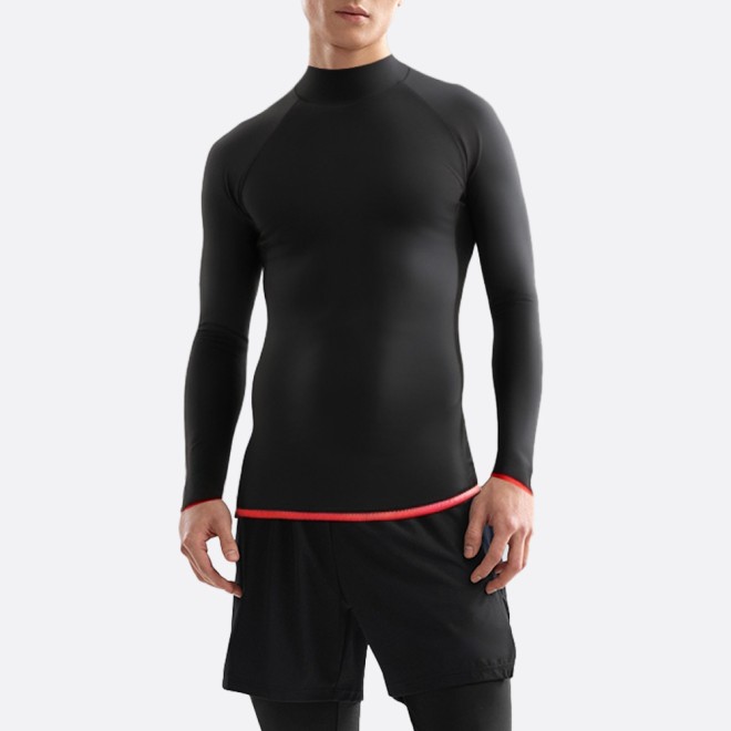 Simple black stretch men’s wetsuit top