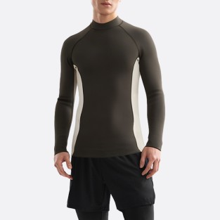 Colorblock sun protection men's wetsuit long sleeve top