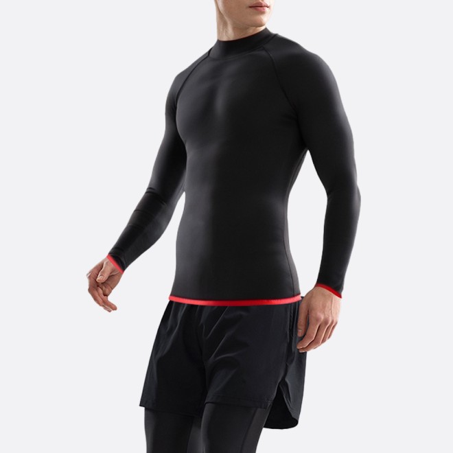 Simple black stretch men’s wetsuit top