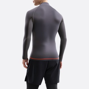 Sun protection black stretch men's wetsuit top