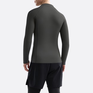 New dark gray front zipper men's wetsuit top