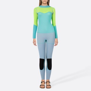 Color block warm women's full wetsuit
