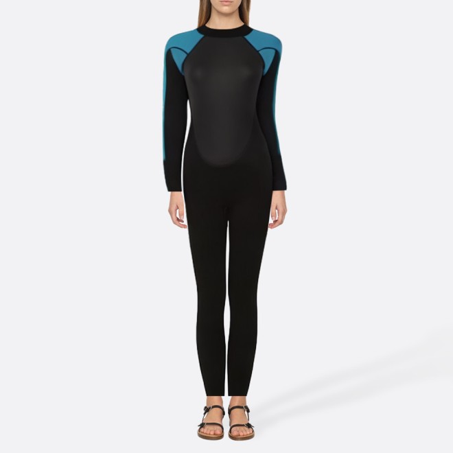 High elastic back zipper women's full wetsuit