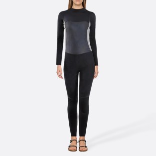 Black warm professional women's full wetsuit