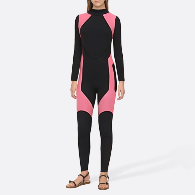 Fashionable and warm women's full-body wetsuit