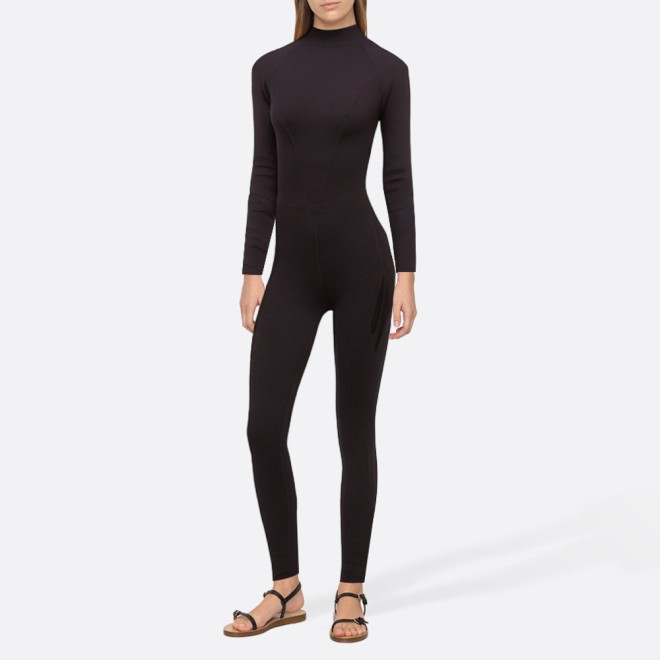 Black high elastic women's full wetsuit