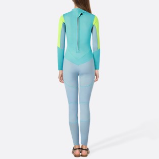 Color block warm women's full wetsuit
