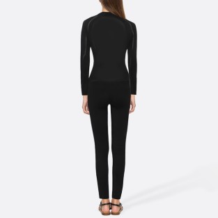 Black flexible-fit women's full wetsuit