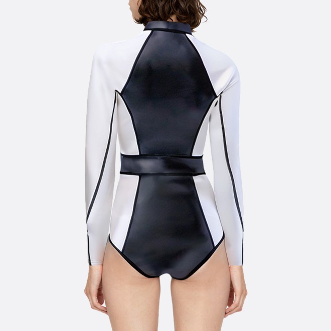 Simple front zipper women's long sleeve wetsuit