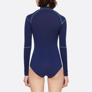 Colorblock short sexy women's long sleeve wetsuit