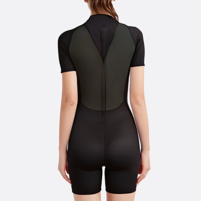 Comfortable fit stretchy women's short sleeve wetsuit