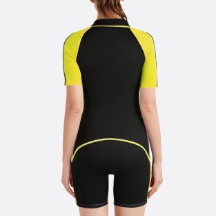 Women's contrast front zip short sleeve wetsuit