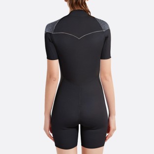 Stylish soft stretch women's short sleeve wetsuit