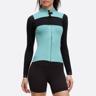 Women's color block front zip wetsuit top