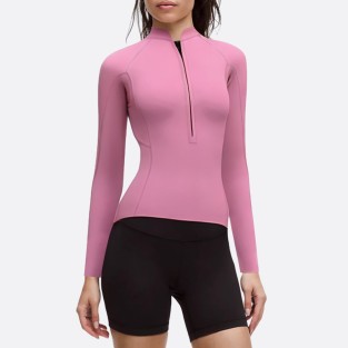 Pink simple and comfortable ladies wetsuit top