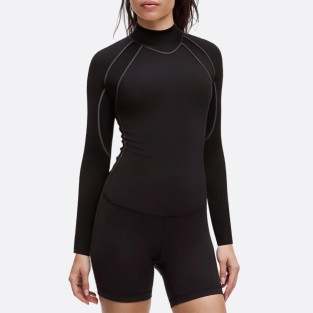Black high elastic women's wetsuit top
