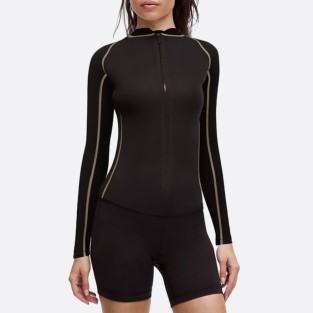 High quality front zip women's wetsuit top