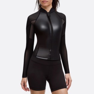 Fashionable patchwork women's diving suit top